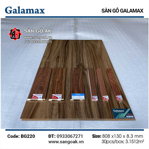 Sàn Gỗ Công Nghiệp TQ Galamax 8.3mm BG220